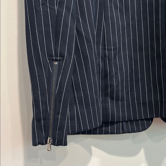 Ecru Navy blue Pinstripe Blazer women’s size small new with tags - Picture 7 of 9